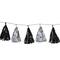 Beistle 8ft. Black & Silver Metallic Tassel Garlands, 2ct.